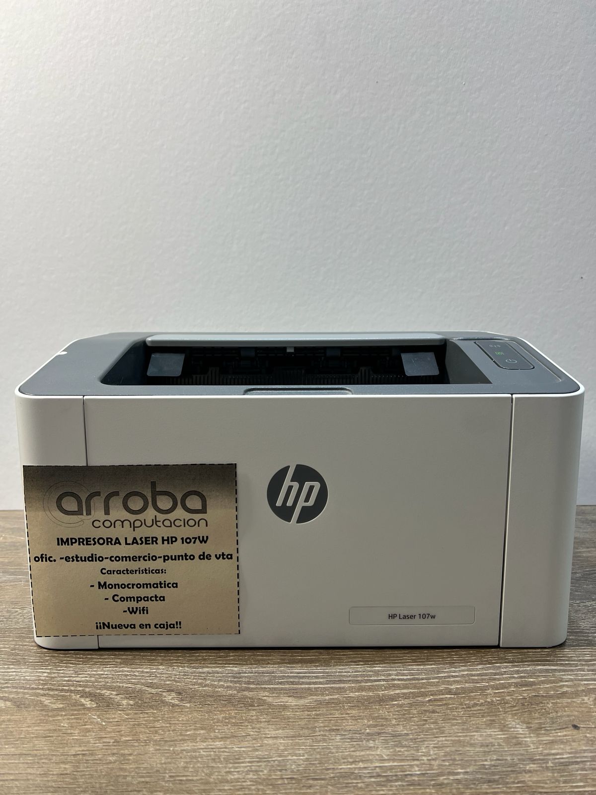 Impresora HP Laser 107w - Monocromática con Wi-Fi